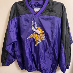 G III Apparel Minnesota Vikings Pullover Jacket Mens M Purple Black